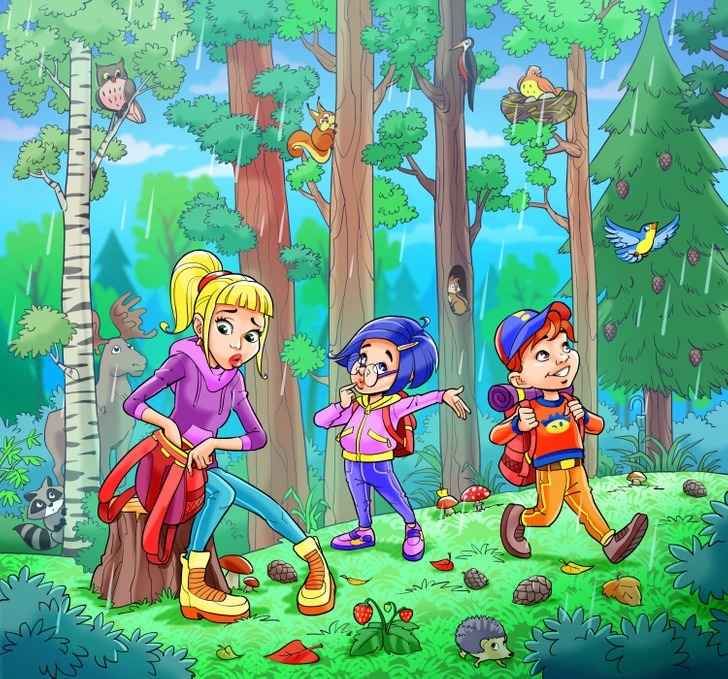 Optical Illusion Eye Test Find hidden umbrella in the forest in 7 seconds!